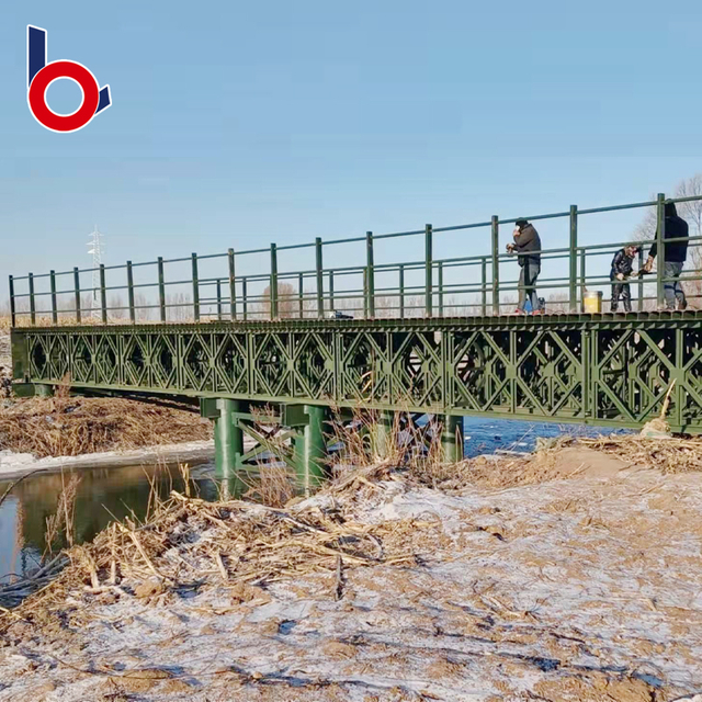 Cầu Bailey (CB-200, dài 39,624m, 18 tầng, loại boong, một làn đơn, chiều rộng rõ ràng: 6M) tại Trạm thủy điện Baihetan, Quận Qiaojia, tỉnh Tứ Xuyên